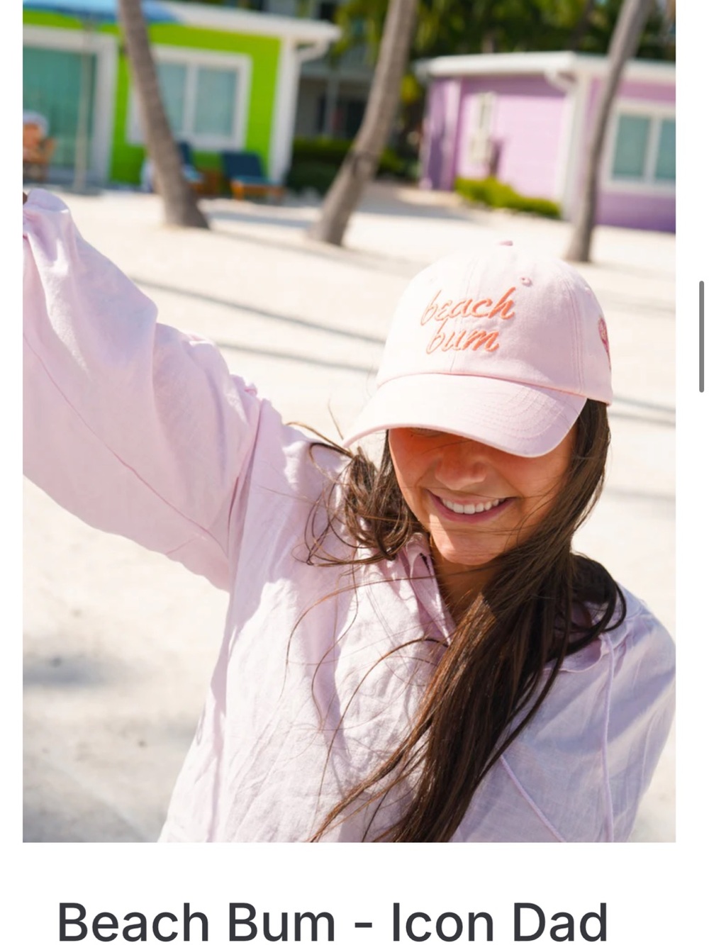 Beach Bum Icon Dad Hat - Pink
